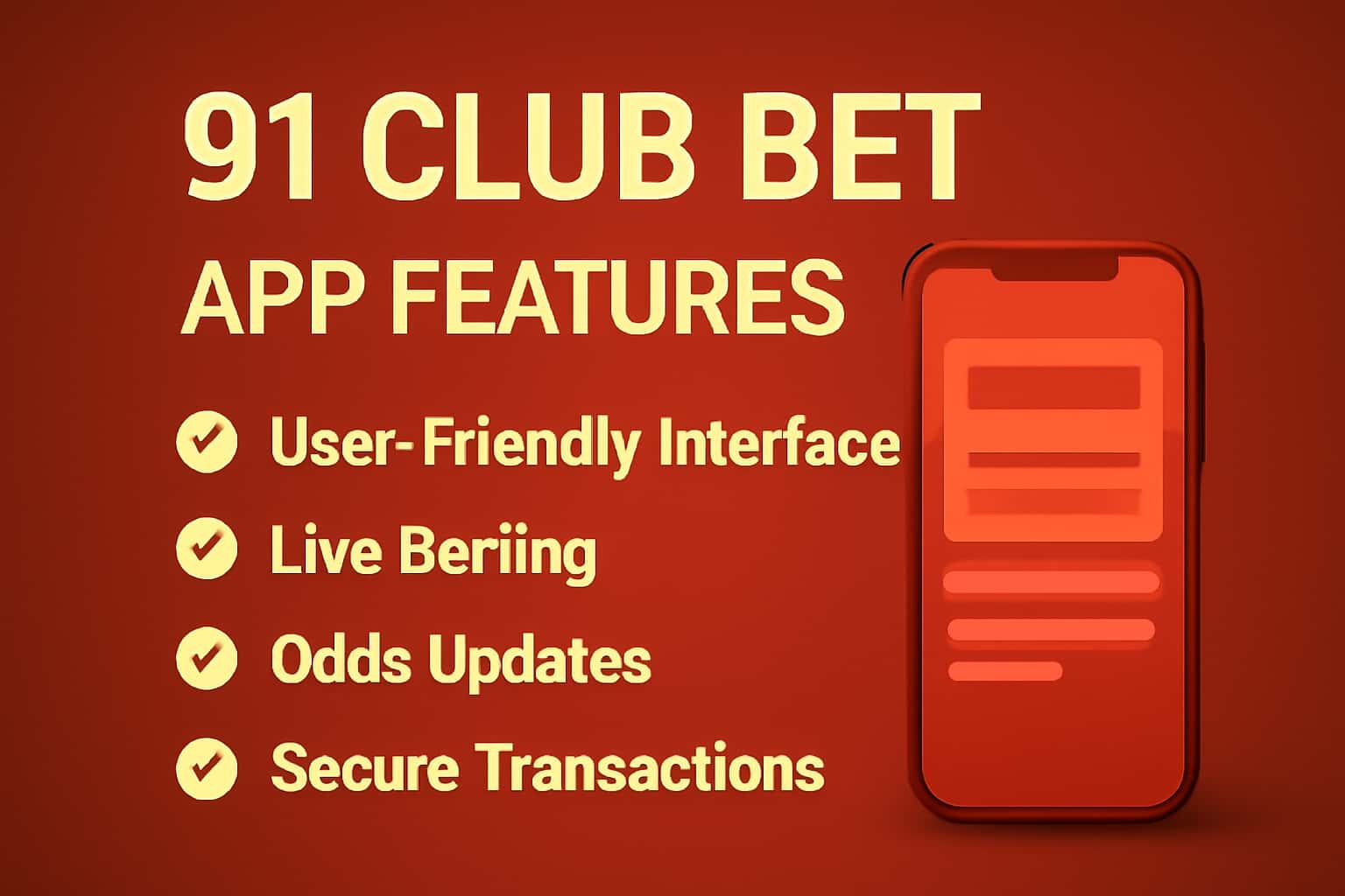 A visually appealing graphic showcasing features of the 91 Club Bet App.