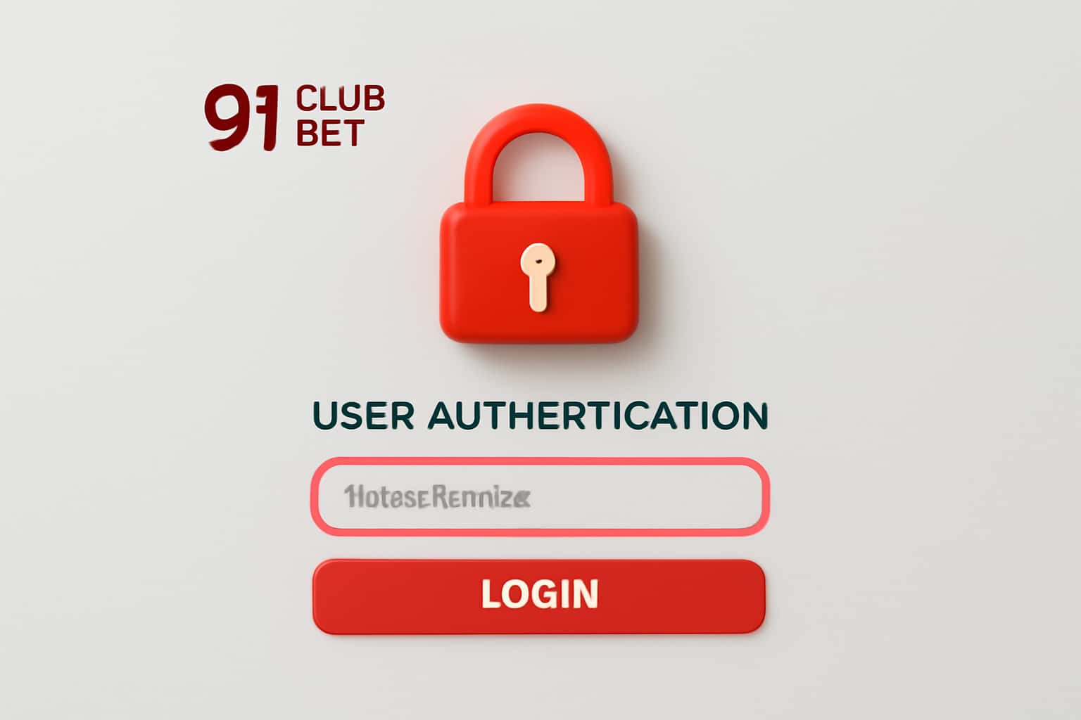 91 Club Bet User Authentication Interface