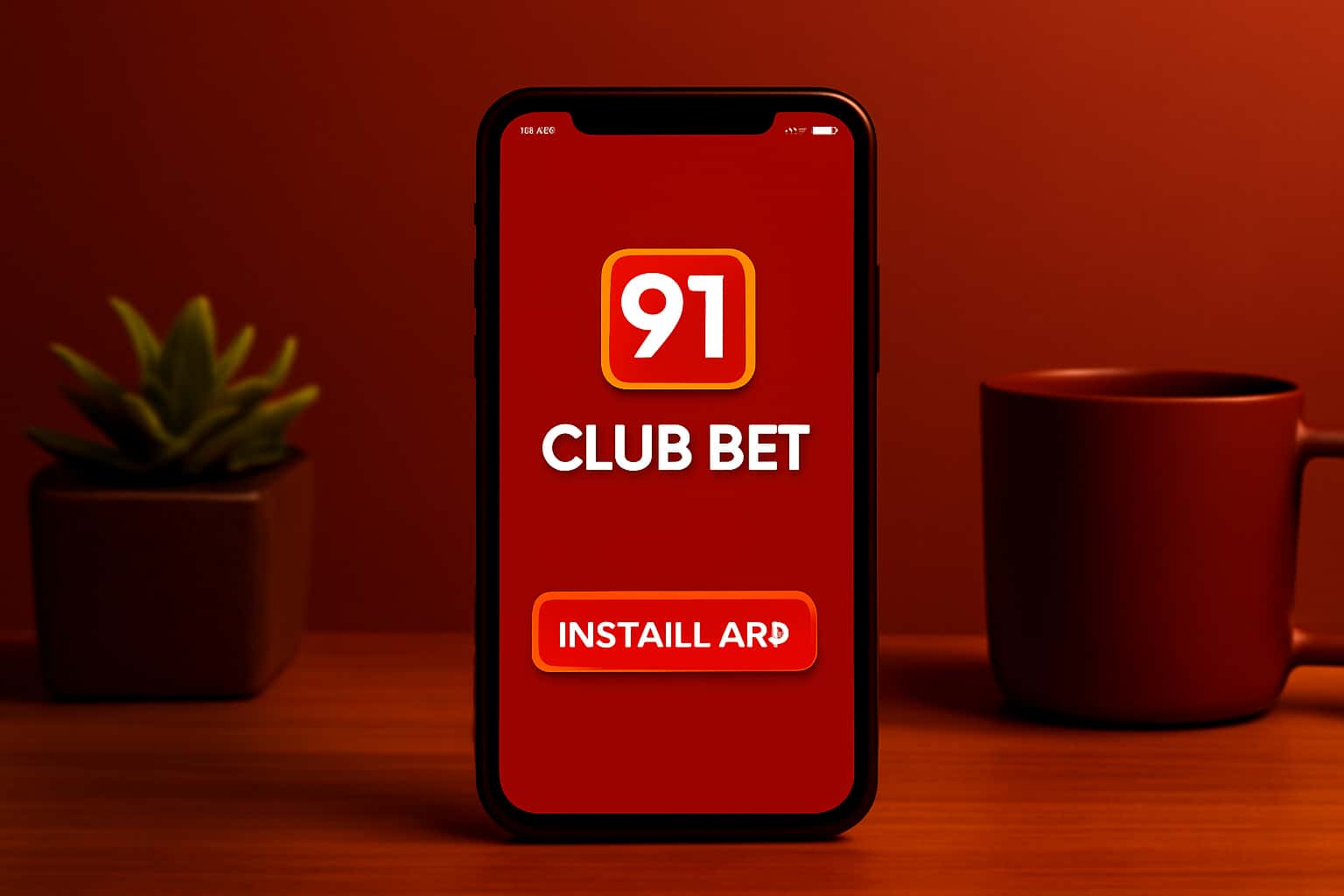 Visual representation of the installation process for the 91 Club Bet app.
