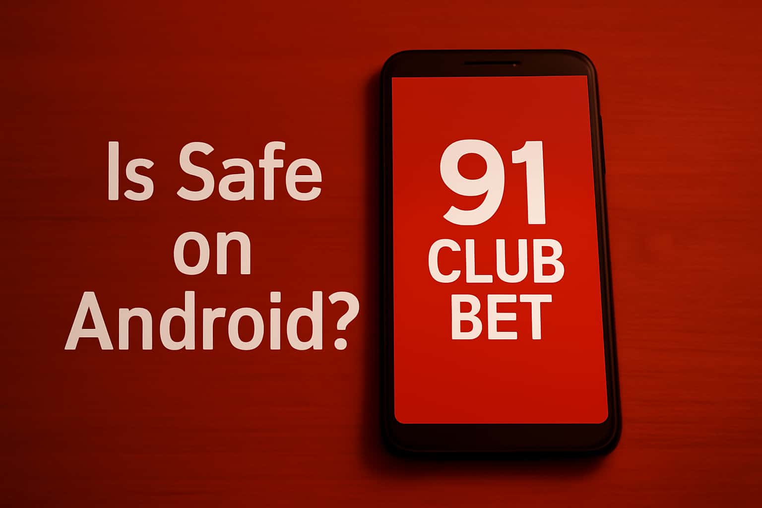 A neutral scene illustrating the 91 Club Bet app on an Android device.