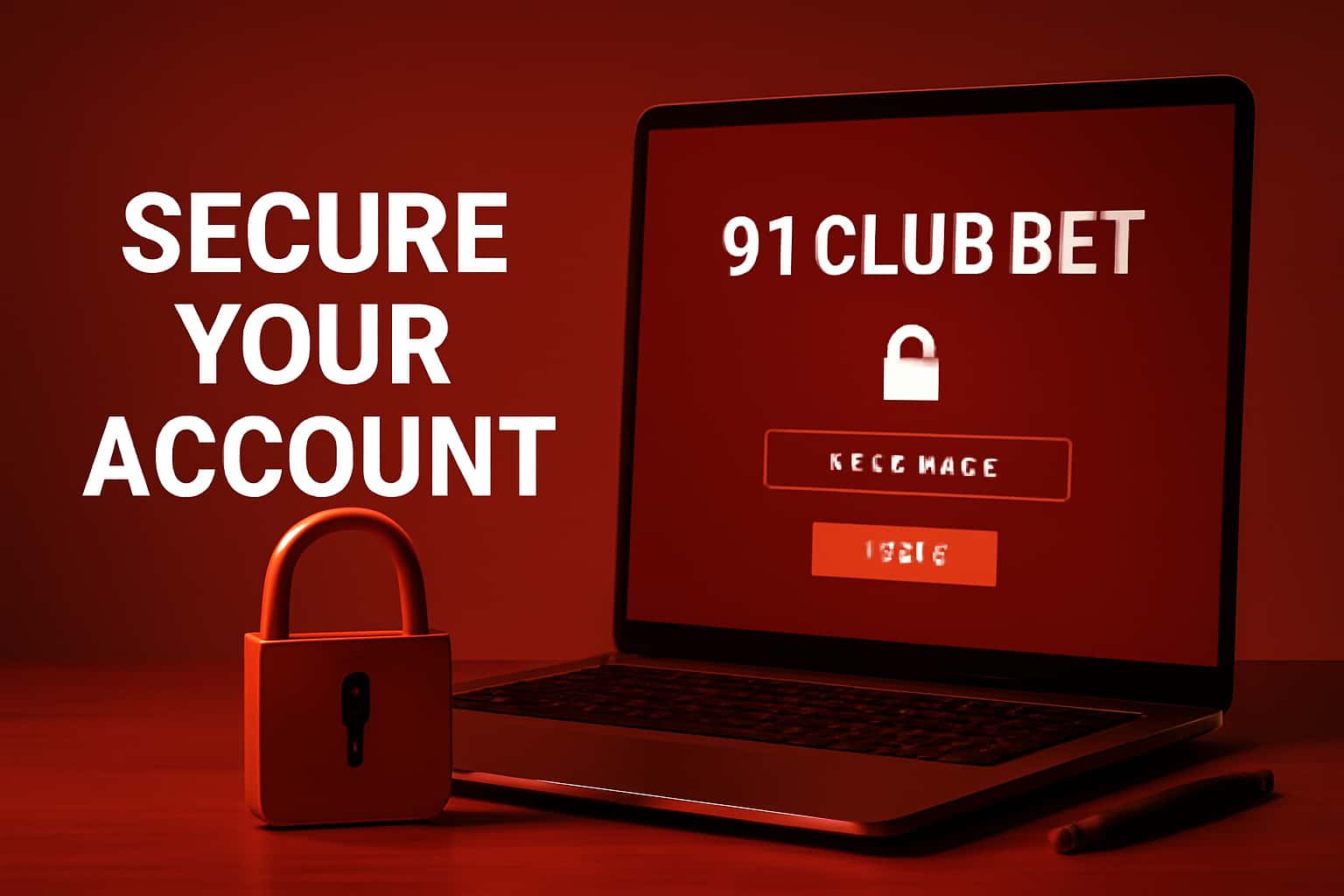 A professional illustration representing account security for 91 Club Bet.