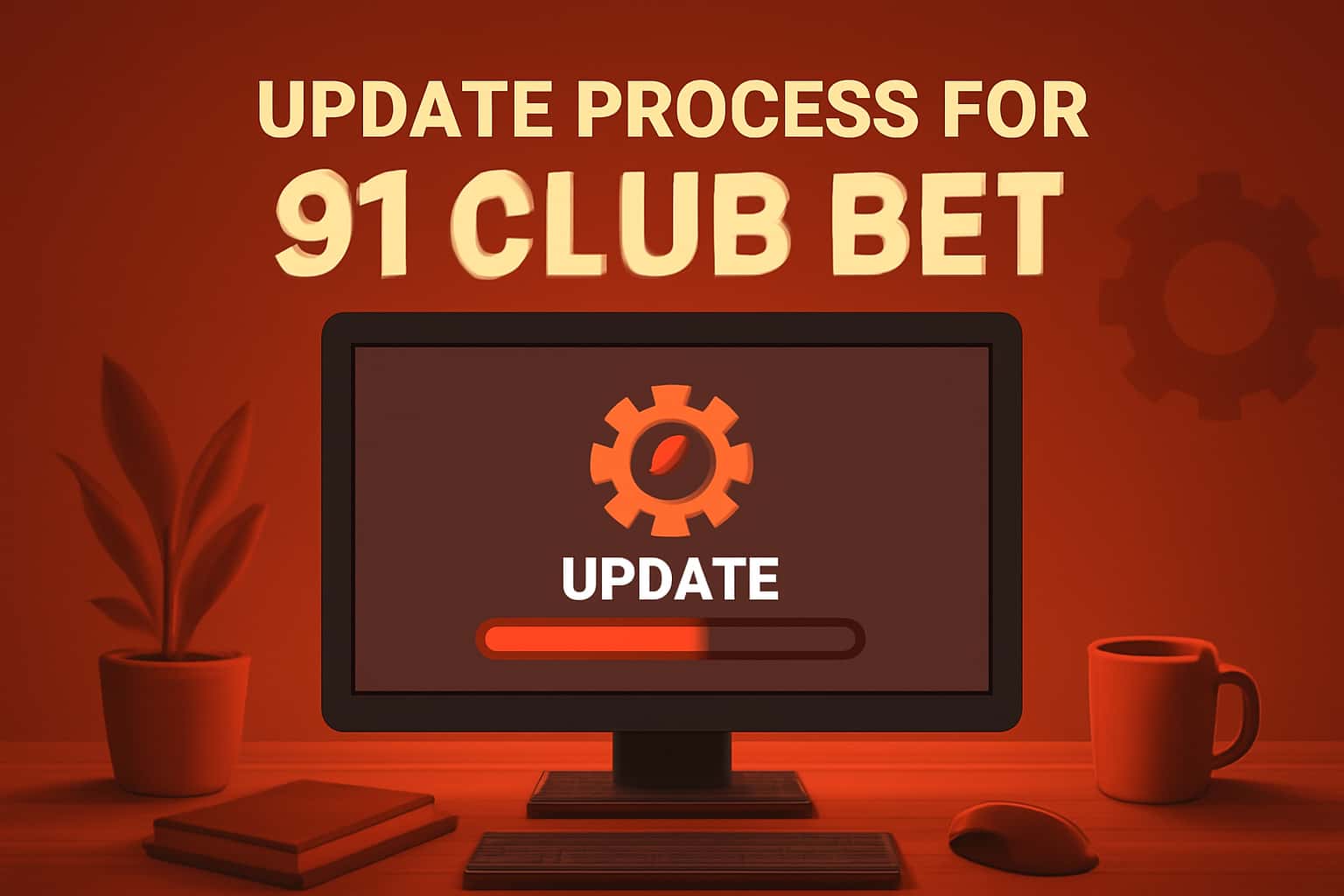 A clean and informative visual representation of the update process for the 91 Club Bet app.